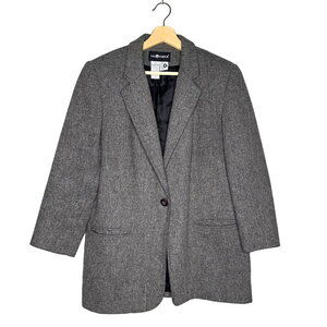 Sag Harbor Vintage Wool Blend Single Button Blazer Gray Size 10